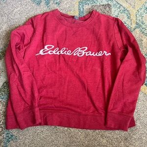Eddie Bauer Maroon Crewneck Sweatshirt with Logo Tag XL